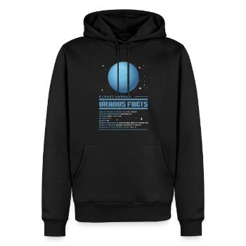 Uranus - Sweat à capuche Premium bio Homme - noir - Devant - Nico (187cm)