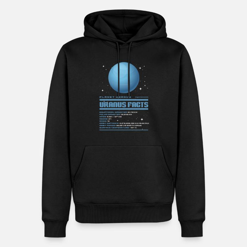 Uranus - Männer Premium Bio Hoodie - Schwarz