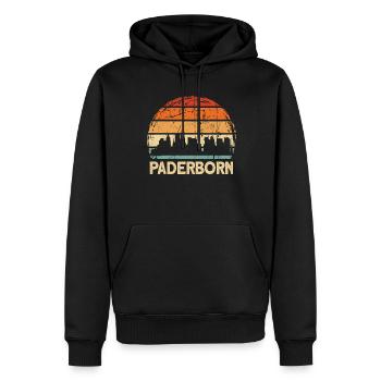 Paderborn - Sweat à capuche Premium bio Homme - noir - Devant - Nico (187cm)