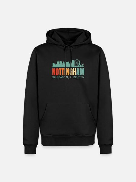 Nottingham - Men’s Premium Organic Hoodie - black