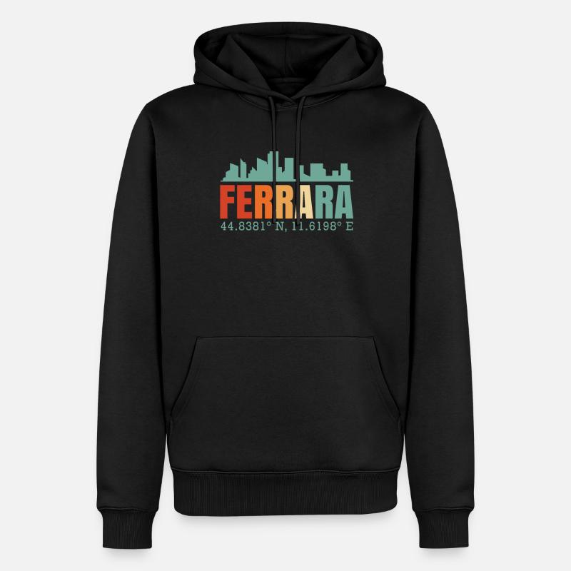 Ferrara - Männer Premium Bio Hoodie - Schwarz