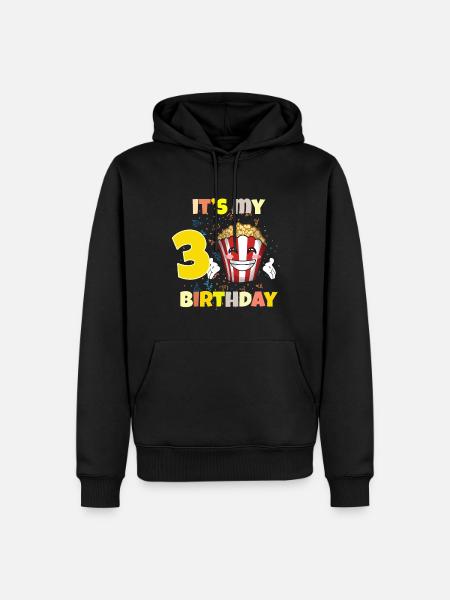 It's my 3rd birthday - Men’s Premium Organic Hoodie - black