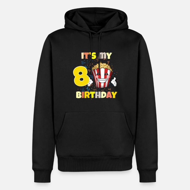 C’est mon 8e anniversaire - Sweat à capuche Premium bio Homme - noir