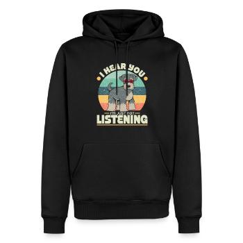 Zwergschnauzer - Männer Premium Bio Hoodie - Schwarz - Vorne - Nico (187cm)