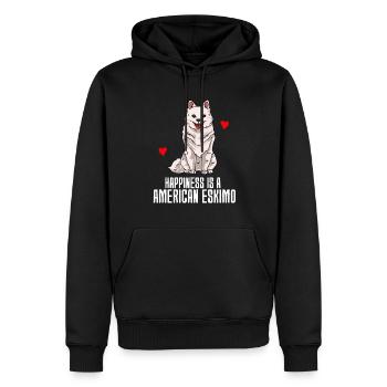 American Eskimo - Männer Premium Bio Hoodie - Schwarz - Vorne - Nico (187cm)