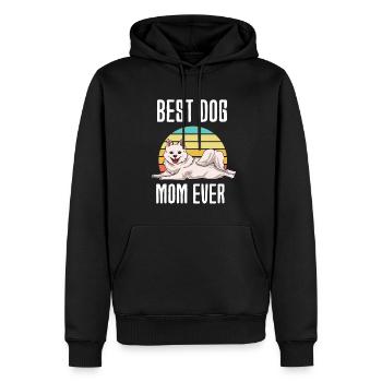 American Eskimo - Männer Premium Bio Hoodie - Schwarz - Vorne - Nico (187cm)
