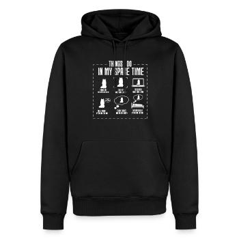 American Eskimo - Männer Premium Bio Hoodie - Schwarz - Vorne - Nico (187cm)