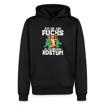 Ich Bin Ein Fuchs Im Menschen Kostum - Männer Premium Bio Hoodie - Schwarz - Vorne - Nico (187cm)