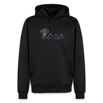 Whippet - Sweat à capuche Premium bio Homme - noir - Devant - Nico (187cm)