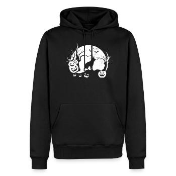 Bouvier australien - Sweat à capuche Premium bio Homme - noir - Devant - Nico (187cm)