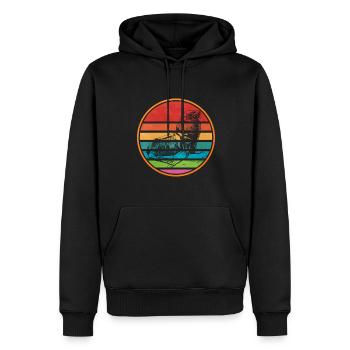 Robbe - Männer Premium Bio Hoodie - Schwarz - Vorne - Nico (187cm)