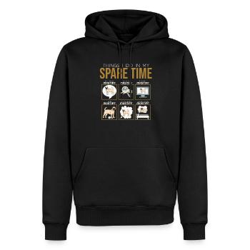 Mâtin - Sweat à capuche Premium bio Homme - noir - Devant - Nico (187cm)
