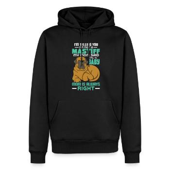 Mastiff - Männer Premium Bio Hoodie - Schwarz - Vorne - Nico (187cm)