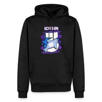 Ich Bin 3 Robbe - Männer Premium Bio Hoodie - Schwarz - Vorne - Nico (187cm)