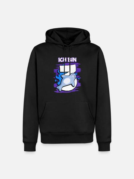 Ich Bin 3 Robbe - Männer Premium Bio Hoodie - Schwarz