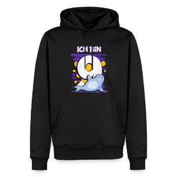 Ich Bin 9 Robbe - Männer Premium Bio Hoodie - Schwarz - Vorne - Nico (187cm)