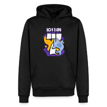 Ich Bin 7 Robbe - Männer Premium Bio Hoodie - Schwarz - Vorne - Nico (187cm)