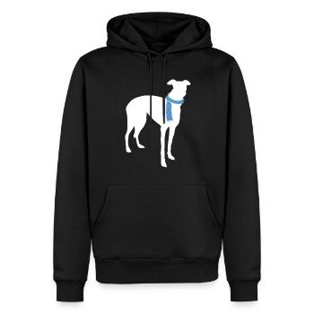 Whippet - Sweat à capuche Premium bio Homme - noir - Devant - Nico (187cm)