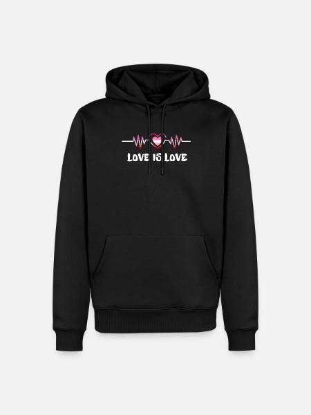 Lesbian Lesbian Pride Flag Gift - Men’s Premium Organic Hoodie - black