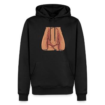Costume de paresseux - Sweat à capuche Premium bio Homme - noir - Devant - Nico (187cm)