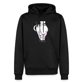 Costume de zèbre - Sweat à capuche Premium bio Homme - noir - Devant - Nico (187cm)