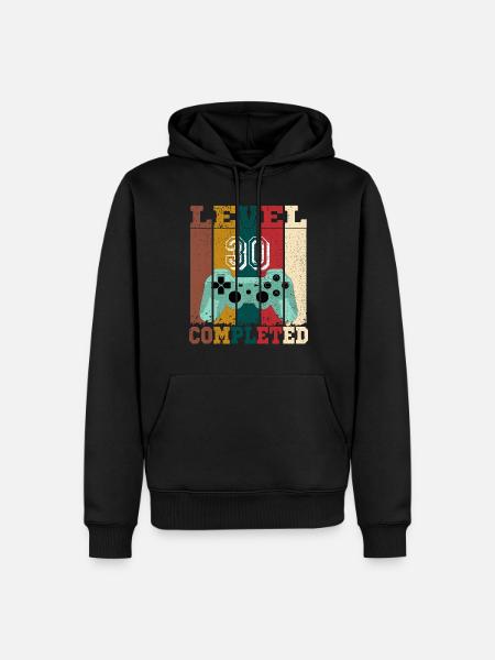 Level 30 voltooid, verjaardagscadeau 30 jaar gamer - Mannen Premium Bio hoodie - zwart