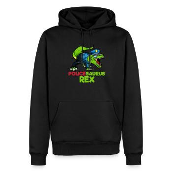 Policesaurus Rex T-Rex Police - Sweat à capuche Premium bio Homme - noir - Devant - Nico (187cm)