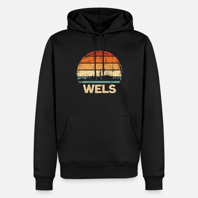 Silure - Sweat à capuche Premium bio Homme - noir