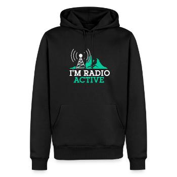 Amateur Radio Radio Funker Cadeau - Sweat à capuche Premium bio Homme - noir - Devant - Nico (187cm)