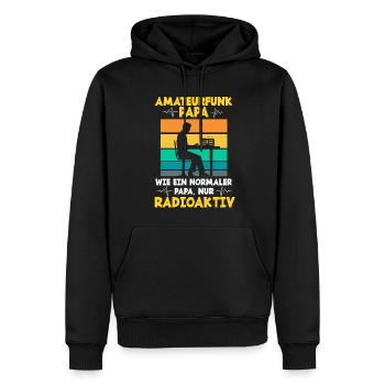 Amateurfunk Papa Wie Ein Normaler Papa Nur Radio a - Männer Premium Bio Hoodie - Schwarz - Vorne - Nico (187cm)