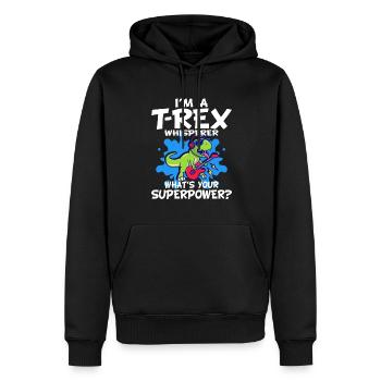 T-Rex - Sweat à capuche Premium bio Homme - noir - Devant - Nico (187cm)