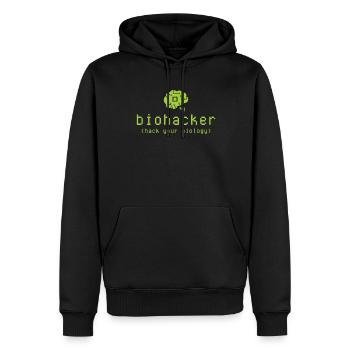 Biohacker Hack Your Biology - Männer Premium Bio Hoodie - Schwarz - Vorne - Nico (187cm)