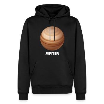 Jupiter - Männer Premium Bio Hoodie - Schwarz - Vorne - Nico (187cm)