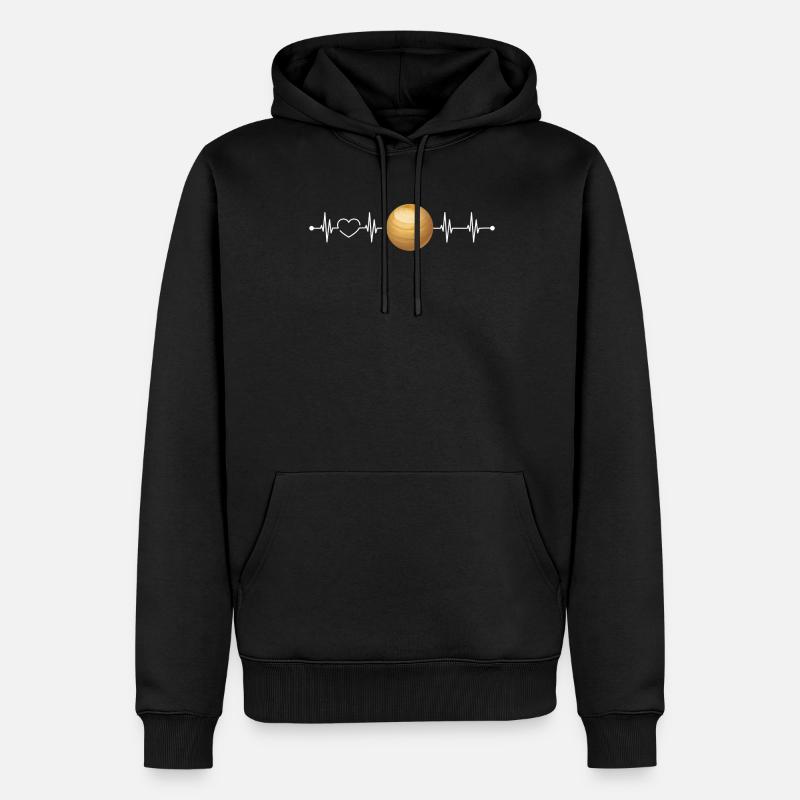 Vénus - Sweat à capuche Premium bio Homme - noir