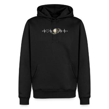Saturn - Männer Premium Bio Hoodie - Schwarz - Vorne - Nico (187cm)