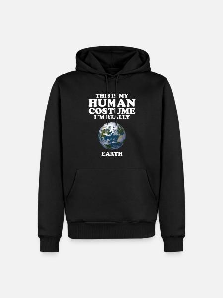 Earth - Men’s Premium Organic Hoodie - black