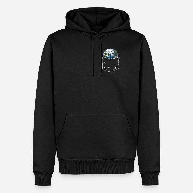 Erde - Männer Premium Bio Hoodie - Schwarz