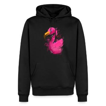 Colorful Flamingo - Männer Premium Bio Hoodie - Schwarz - Vorne - Nico (187cm)