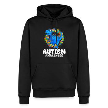 Cadeau autisme autisme - Sweat à capuche Premium bio Homme - noir - Devant - Nico (187cm)