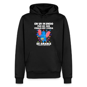 Autismus Autism Geschenk - Männer Premium Bio Hoodie - Schwarz - Vorne - Nico (187cm)