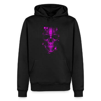 Totenkopf Skull - Männer Premium Bio Hoodie - Schwarz - Vorne - Nico (187cm)
