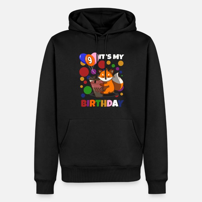 9e anniversaire Fox - Sweat à capuche Premium bio Homme - noir