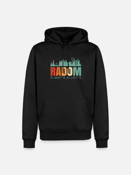 Poland Radom Skyline - Men’s Premium Organic Hoodie - black