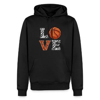 Basketball - Männer Premium Bio Hoodie - Schwarz - Vorne - Nico (187cm)