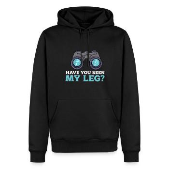 Ein Bein Witz Humor Geschenk - Männer Premium Bio Hoodie - Schwarz - Vorne - Nico (187cm)