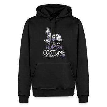 Zebra - Männer Premium Bio Hoodie - Schwarz - Vorne - Nico (187cm)