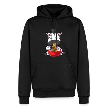 Zebra - Männer Premium Bio Hoodie - Schwarz - Vorne - Nico (187cm)