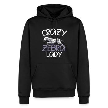 Zebra - Männer Premium Bio Hoodie - Schwarz - Vorne - Nico (187cm)