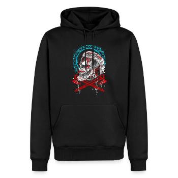 Wikinger Valhalla Krieger Normannen Waränger - Männer Premium Bio Hoodie - Schwarz - Vorne - Nico (187cm)