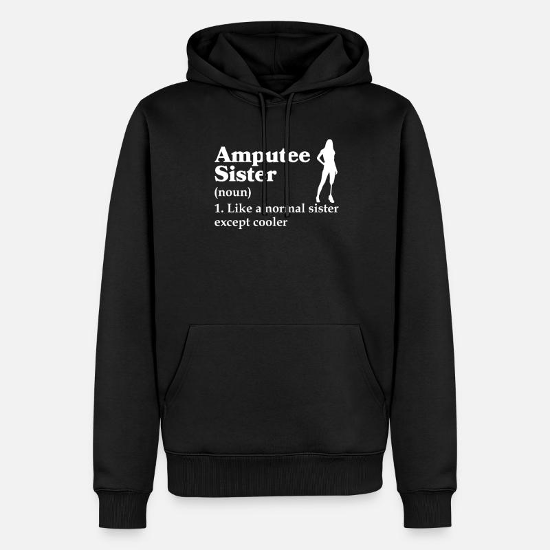 Amputiertes Bein Prothese Geschenk - Männer Premium Bio Hoodie - Schwarz